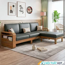 Sofa go 3 cho ngoi S178 L3 mau den
