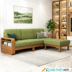 Sofa go 3 cho ngoi S178 L3 mau xanh com