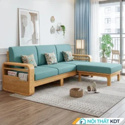 Sofa go 3 cho ngoi S178 L3 mau xanh ngoc