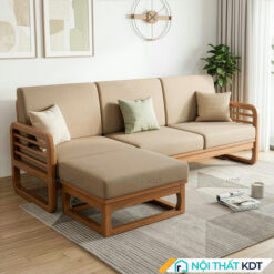 Sofa go 3 cho ngoi dai 2m mau cho phong khach S175 L3