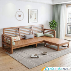 Sofa go 3 cho ngoi dai 2m mau go soi go tan bi S175 L3