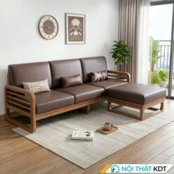 Bộ ghế sofa gỗ sồi góc L nhỏ gọn S175-L