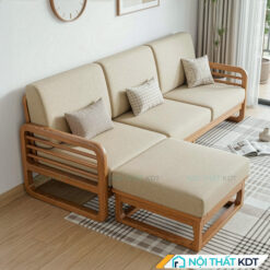 Sofa go 3 cho ngoi dai 2m mau nho gon S175 L3