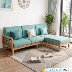 Sofa go 3 cho ngoi dai 2m mau xanh ngoc S175 L3