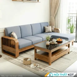 Sofa go 4 cho ngoi tay vin nan thang S274 L4 kem ban