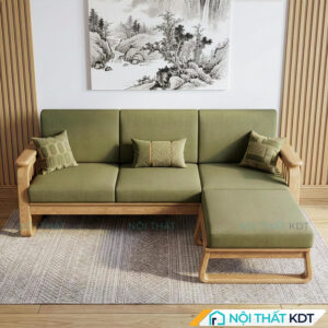 Sofa go Indochine goc L S370 L3 mau xanh o liu