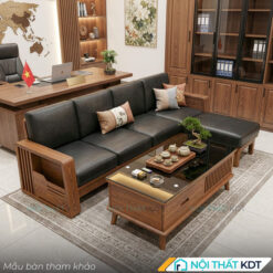 Sofa go dem roi hien dai S271 L4 mau den
