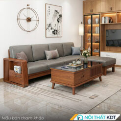 Sofa go dem roi hien dai S271 L4 mau xam
