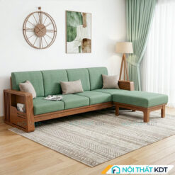 Sofa go dem roi hien dai S271 L4 mau xanh coban