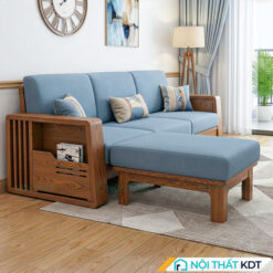 Sofa go dem roi hien dai S271 L4 mau xanh da troi