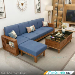 Sofa go dem roi hien dai S271 L4 mau xanh lam