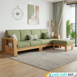 Sofa go dem roi hien dai S271 L4 mau xanh o liu