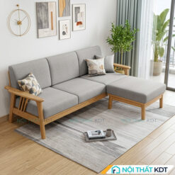 Sofa go goc L nho gon S260 L3 mau ghi