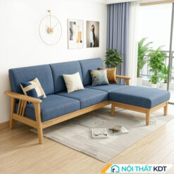 Sofa go goc L nho gon S260 L3 mau xanh lam