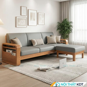 Sofa gỗ 3 chỗ ngồi đơn giản chắc chắn S178-L3