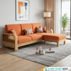 Sofa go hien dai S274 L3 mau cam