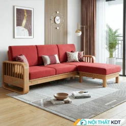 Sofa go hien dai S274 L3 mau do