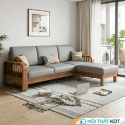 Sofa go hien dai S274 L3 mau ghi
