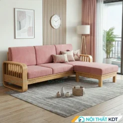 Sofa go hien dai S274 L3 mau hong