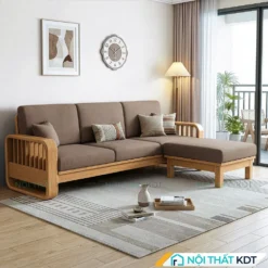 Ghế sofa gỗ góc L nan dọc S274-L