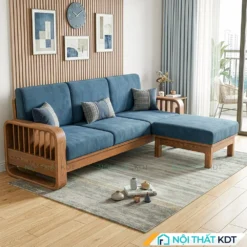 Sofa go hien dai S274 L3 mau xanh lam