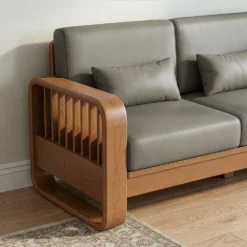 Sofa go hien dai S274 L3 nan vin doc
