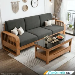 Sofa go soi nho gon S274 V3 mau den