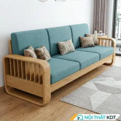 Sofa go soi nho gon S274 V3 mau xanh da troi