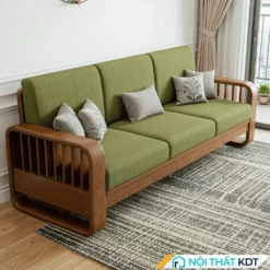 Sofa go soi nho gon S274 V3 mau xanh la ma
