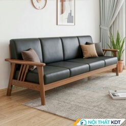 Sofa go vang 4 cho ngoi S260 V4 mau den