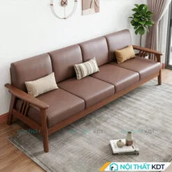 Sofa go vang 4 cho ngoi S260 V4 mau nau cafe