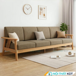 Sofa go vang 4 cho ngoi S260 V4 mau nau tra
