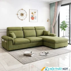 Sofa goc 3 cho ngoi dep S36 L3 mau xanh luc
