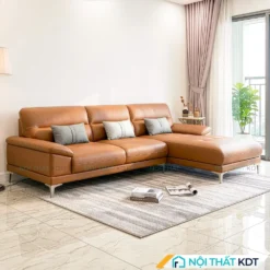 Ghế sofa da góc L tay vịn kiêm gối đầu S41