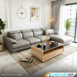 Sofa goc da 4 cho ngoi S215 L4 kem ban