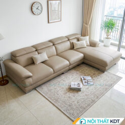 Sofa goc da 4 cho ngoi S215 L4 mau be