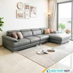 Sofa goc da 4 cho ngoi S215 L4 mau ghi