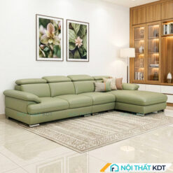 Sofa goc da 4 cho ngoi S215 L4 mau xanh ngoc