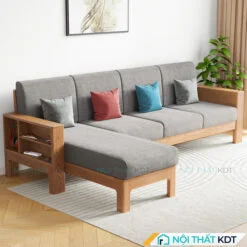 Sofa góc gỗ có hộc đồ S307