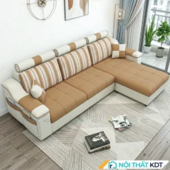 Sofa ni phong khach hien dai S39 L3 mau be
