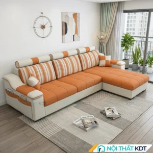 Bộ sofa nỉ góc L đẹp hiện đại cho phòng khách S39