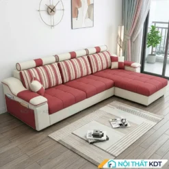 Sofa ni phong khach hien dai S39 L3 mau do