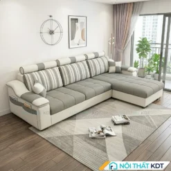 Sofa ni phong khach hien dai S39 L3 mau ghi