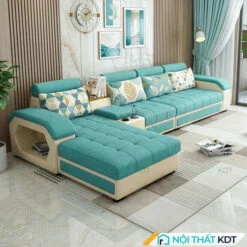 Sofa phong khach goc L ma kem