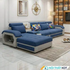 Sofa phong khach goc L tay up S29 2 mau