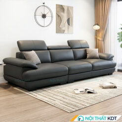 Sofa vang da 3 cho ngoi mau den