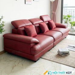Sofa vang da 3 cho ngoi mau do