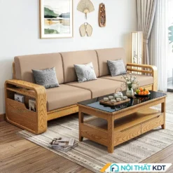 Sofa vang go 3 cho ngoi S178 V3 mau be