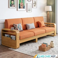 Sofa vang go 3 cho ngoi S178 V3 mau cam