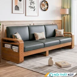 Sofa vang go 3 cho ngoi S178 V3 mau den